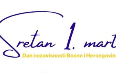 Svim građanima želimo sretan 1.mart Dan nezavisnosti Bosne i Hercegovine